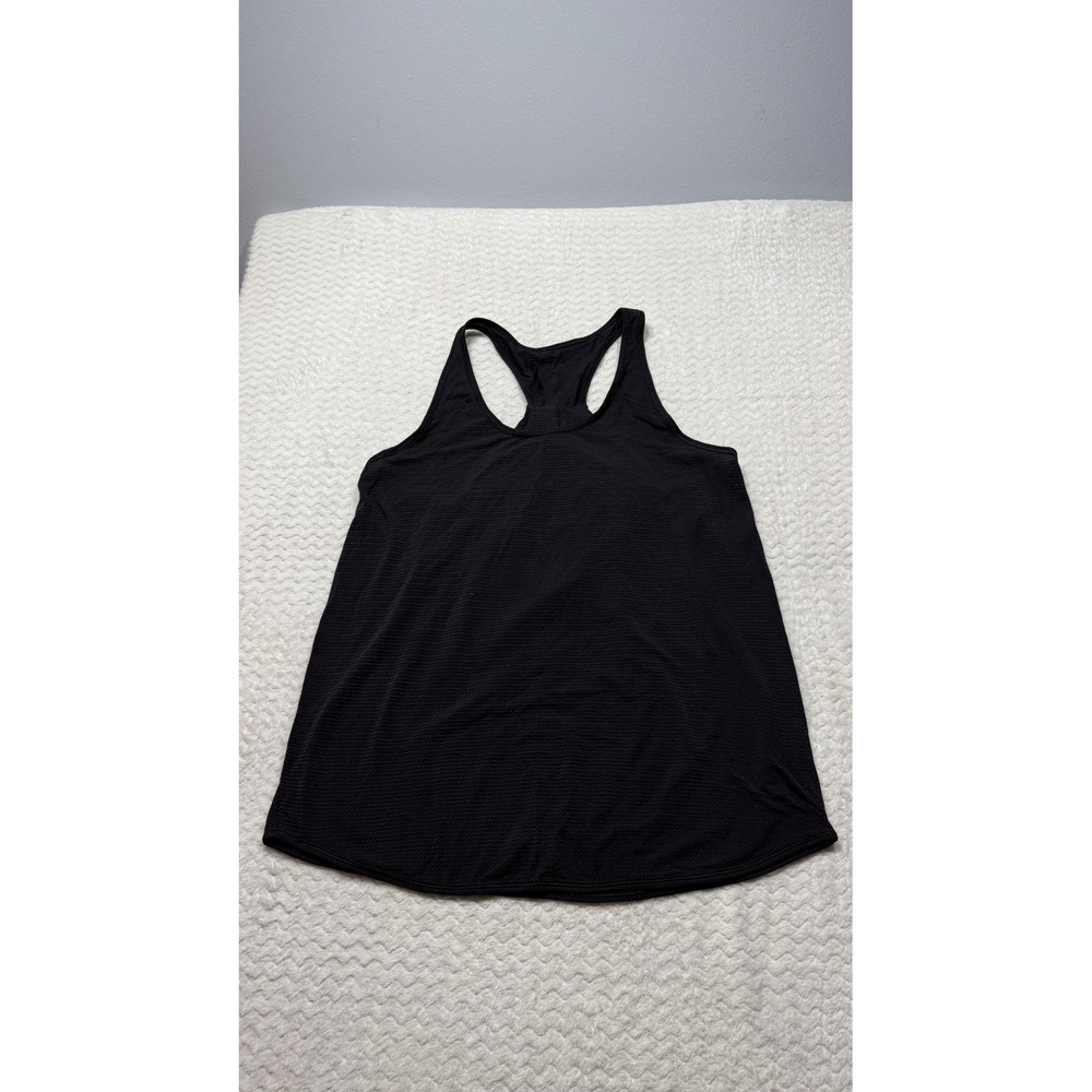 Lululemon Black Racerback Mesh Performance Tank Top Women 8 4975
